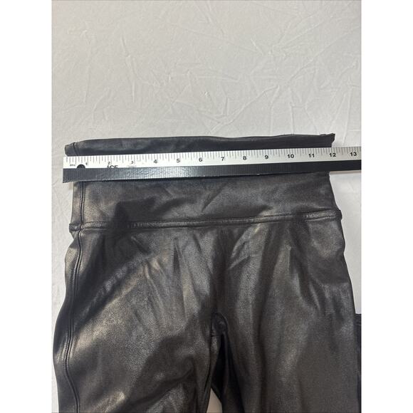 Spanx Women's Sm Black Leggings Sexy Soft Faux Leather Baddie Pinup Biker Moto - Picture 7 of 9